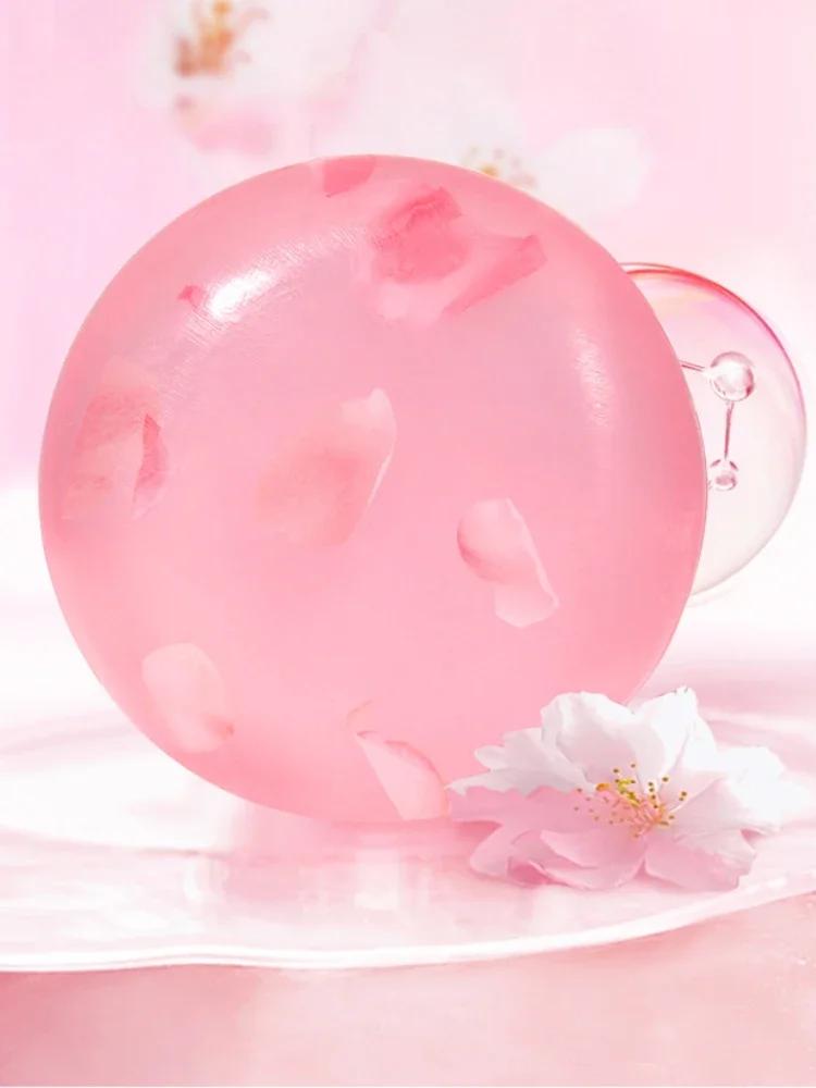 Niacinamide Cherry Blossom Fragrance Soap with Essential Oil Acne Removing Hand Cleansing Soap Oil Control Refreshing Hand Soap