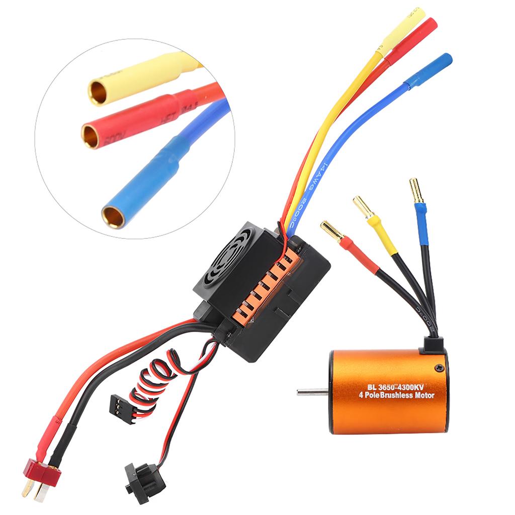3650 4300KV Brushless Motor 60A ESC Upgrade Parts Accessory for 110 RC Car Model