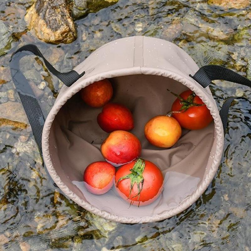 Heavy Type Folding Water Bucket Portables Outdoor Bucket Durability Water Bucket For Family Trip And Fishing