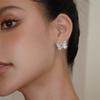 Fritillary zircon butterfly stud earrings feminine earrings earrings tide