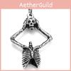 Skull Pendant Halloween Alloy Geometric Necklace Link Chain Unisex Decoration