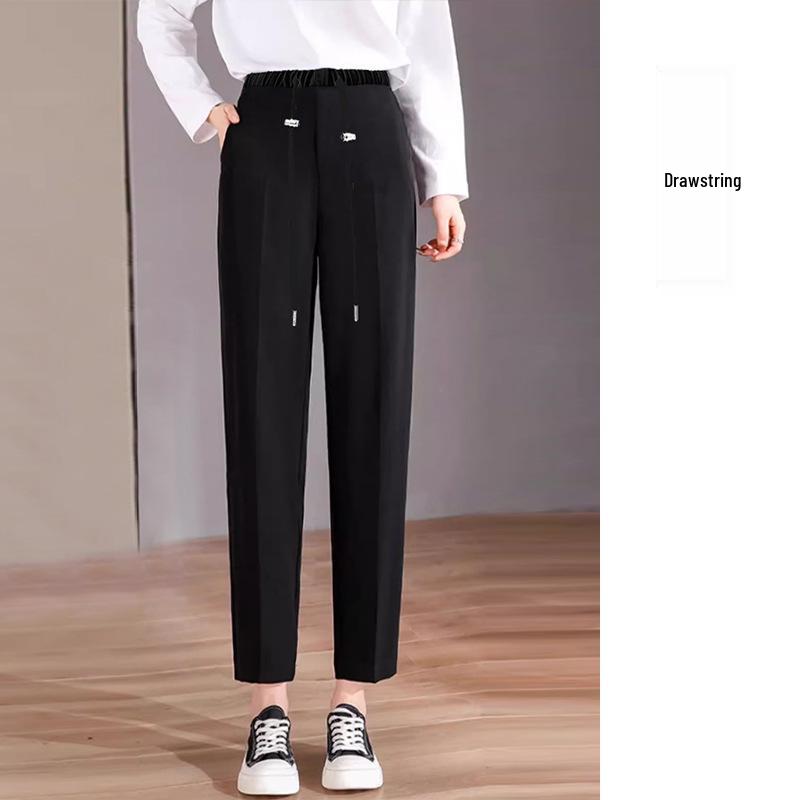 

Plus Size Maternity Straight Leg Cropped Pants – Black, Drawstring, No Tummy Support, 2026 Style 3XL