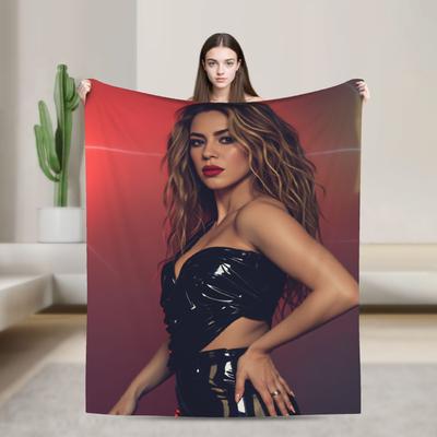 Shakira Blankets Singer Pop Super Warm Street Trend Plush Throw Blanket For Couch Chair Sofa Bed Travel Flannel Bedspread Bed