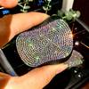 1/2Pcs Diamond Car Coaster Water Cup Slot Non-Slip Mat Bling Gadget Silica Pad Cup Holder Mat Auto Interior Accessories