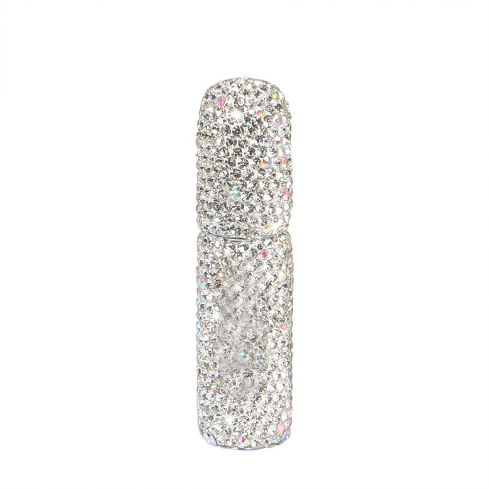 Portable Perfume Spray Bottle Rhinestone Inlaid Storage Container  Travel Accessories