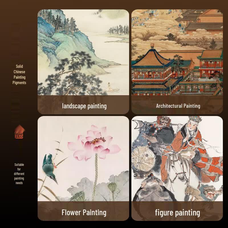 Meilin Solid Pigment Chinese Painting Starter Set