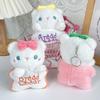 Adorable Fluffy Bread Bear Keychain Plushie For Kids With Cute Bowknot
