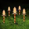 Yousheng 5Pcs Outdoor Solar Garden Lights IP44 Waterproof No Wiring Required Easy Install Snowflake Christmas Decorations Stake Lights