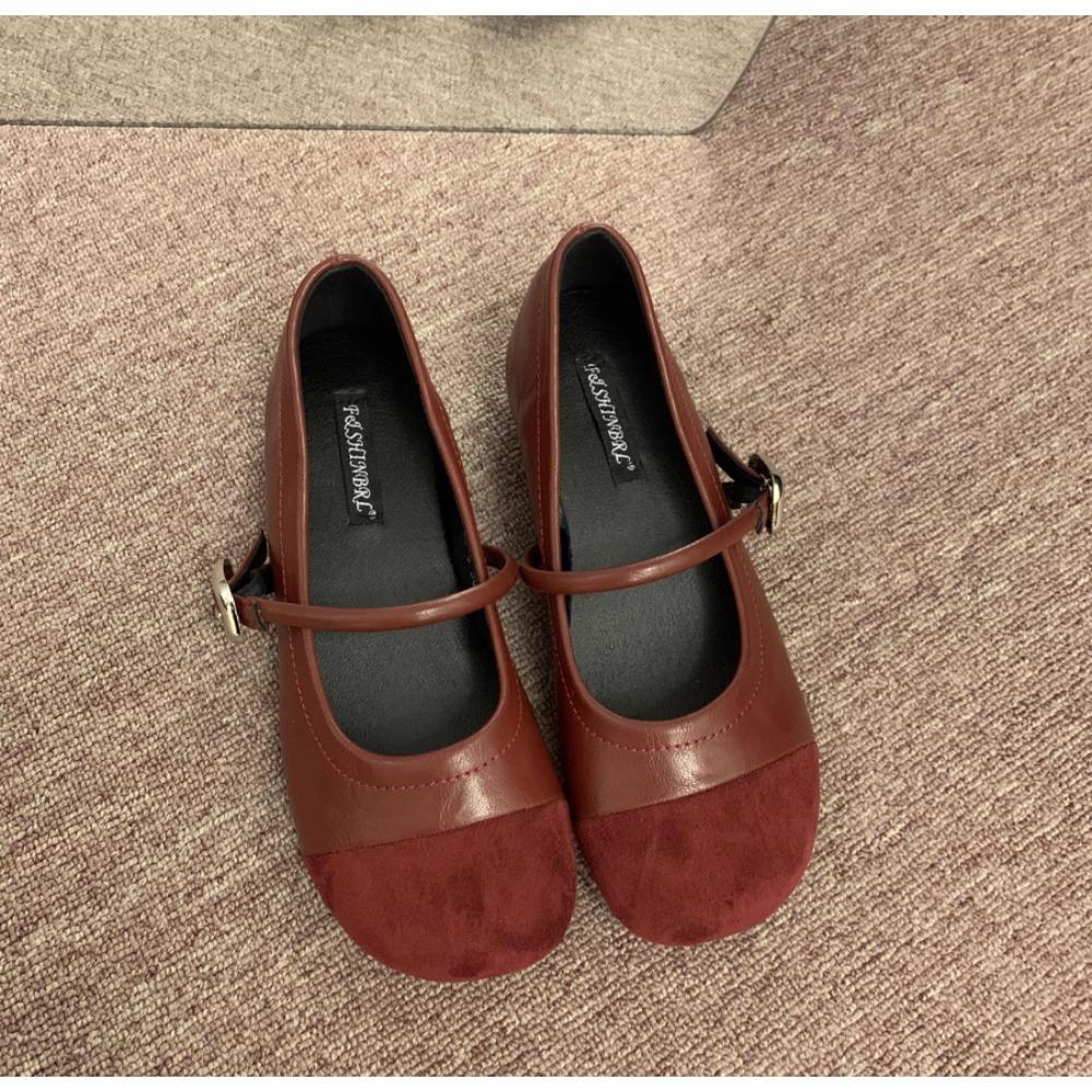 

Элегантные Удобные и Универсальные Женские Балетки с Круглым Носком, Элегантные Балетки на Мягкой Подошве для Вечеринки, Туфли Мэри Джейн 35 красный