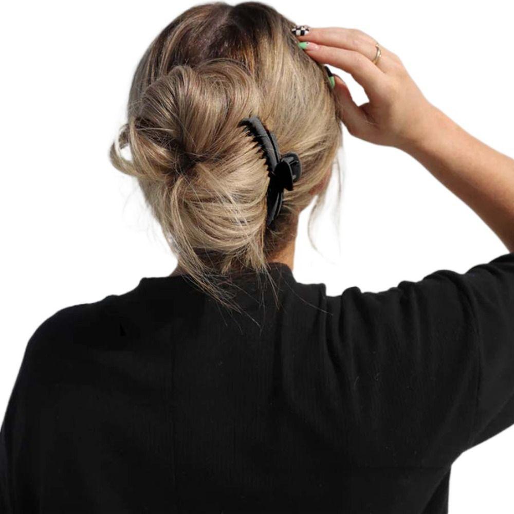 Acrylic Thin Shark Clip Large Geometric Hair Claw Temperament Matte Claw Clip  Face Washing