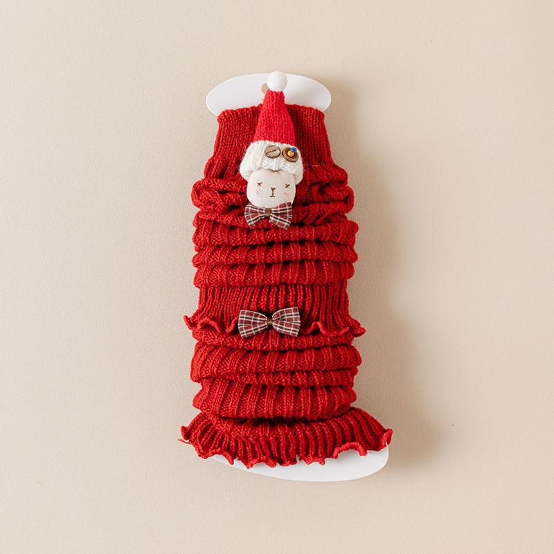 

Детские длинные носки красные рождественский олень Санта-Клаус снеговик детские для девочек принцесса новогодние осенне-зимние теплые носки для защиты ног 40cm