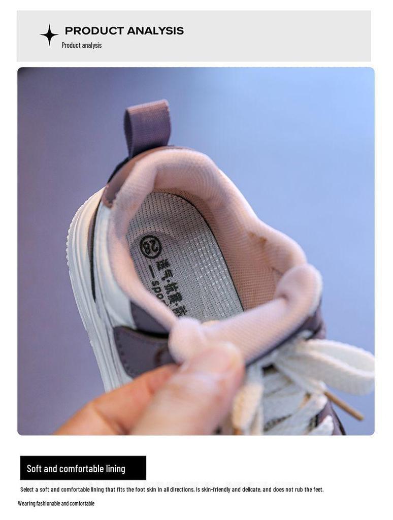 Kids' Leather Canvas Sneakers - Warm, Trendy, Three-Proof for Boys and Girls