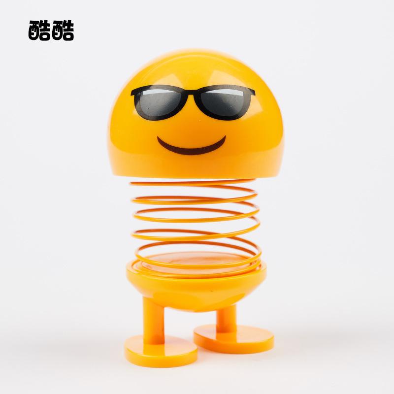 Car Interior Decor: Funny Bobblehead Emoji Pack - Creative and Popular