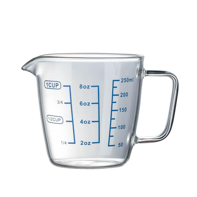 Arshen 250/500ML Heat Resistant Measuring Glass Calibration Cups Baking Milk Seasoning Cup Calibration Heated Microwave Oven