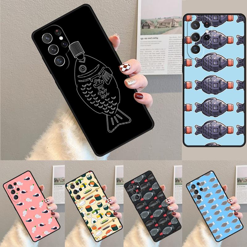 Sushi Soy Fish TPU Phone Case For Samsung Galaxy note 10 pro S26 S25 S24 S23 S22 Ultra Plus S21 FE S20 Shockproof Cover