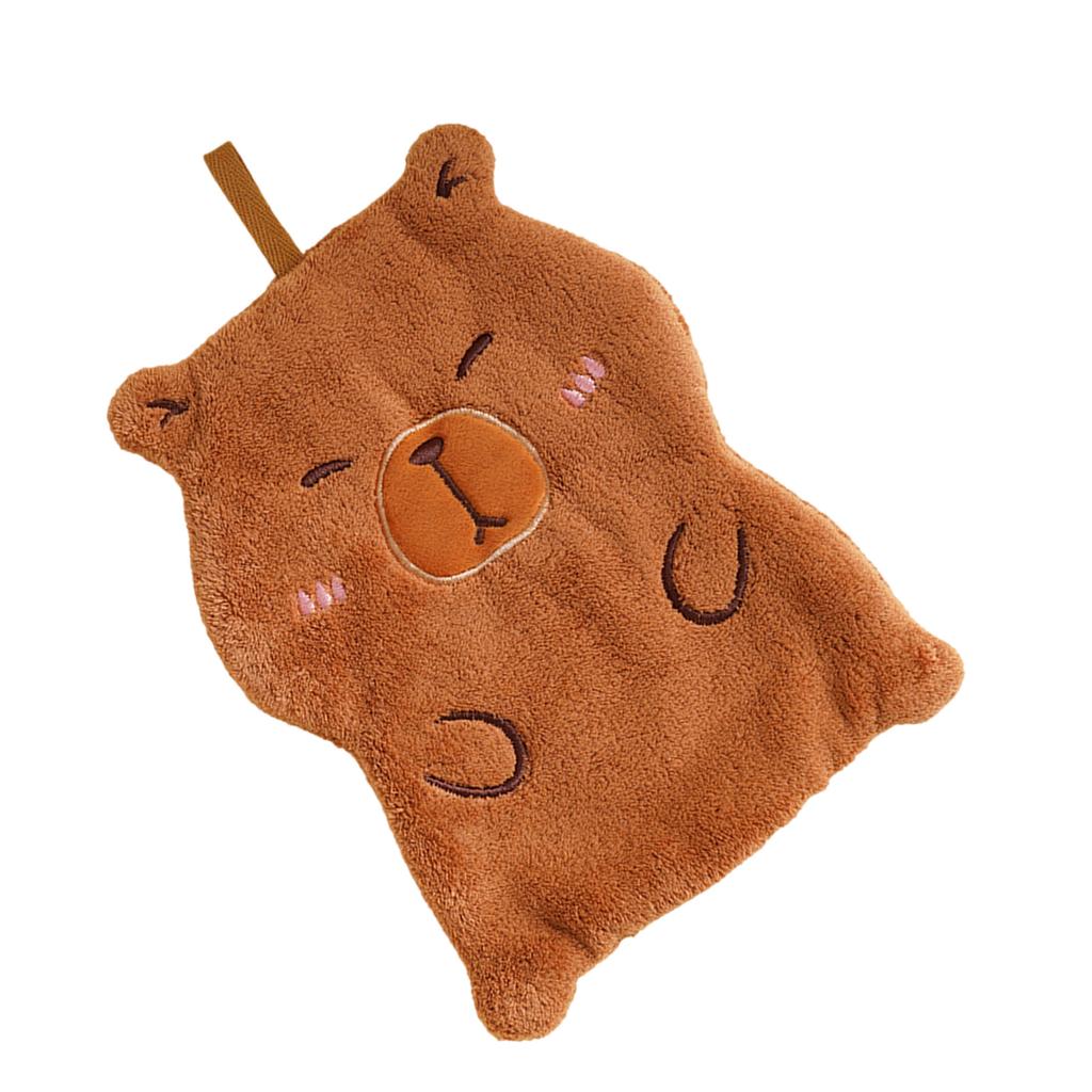 Niedliche Capybara-Muster Kinderhandtücher Mikrofaser Saugfähig Schnelltrocknend Hängende Waschlappen
