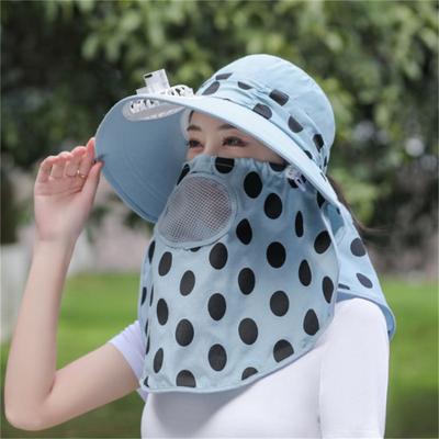 Outdoor Sun Hat With Rechargeable Fan Neck Shading Uv Protective Mountaineering Cap