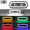 1Pc High Visibility 12V/24V LED Side Marker Light For Trucks Trailers Motorcycles Driving Safety with ABS Housing and Bright Devil Eye Design