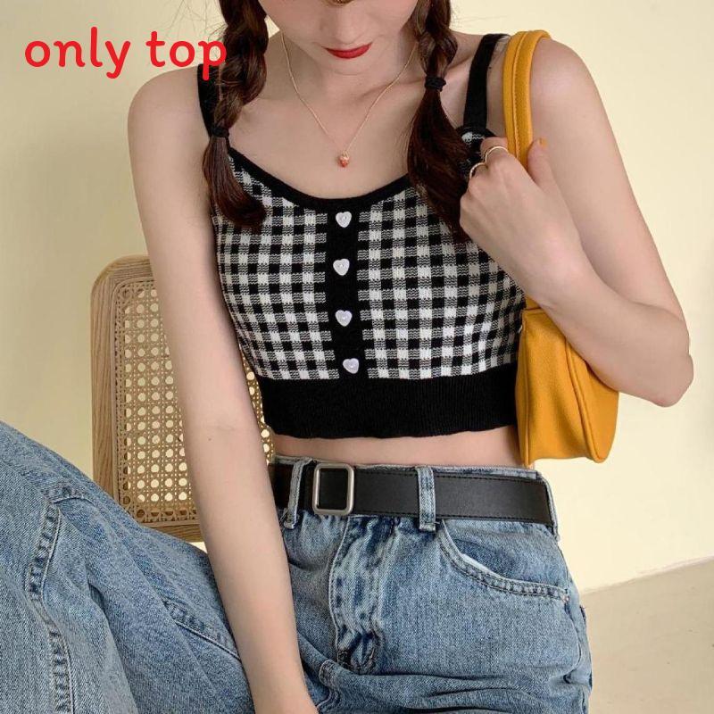 French Girl Summer Crop Top With Colorblock Pattern And Corset Style For Casual Wear