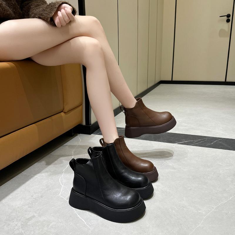 2025 new Martin boots women's British style platform short boots small retro versatile spring and autumn single boots winter