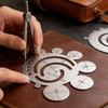 Stainless Steel Circle Template Round Leather Cutting Tool Corner Cutter for Measurement in Various Crafting Tasks