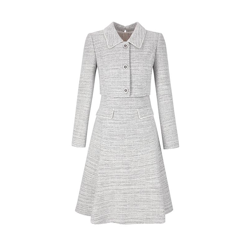SOUP Collar Flare Two-In-One Dress (Sz9Opm7)