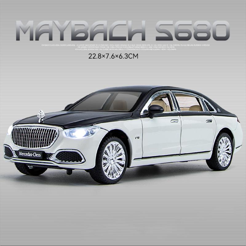 WSF1  1:24 Mercedes Benz Maybach GLS600 S680 SUV Alloy Metal Diecast Model Car High Simulation Home Trendy Ornaments Collection Hobby