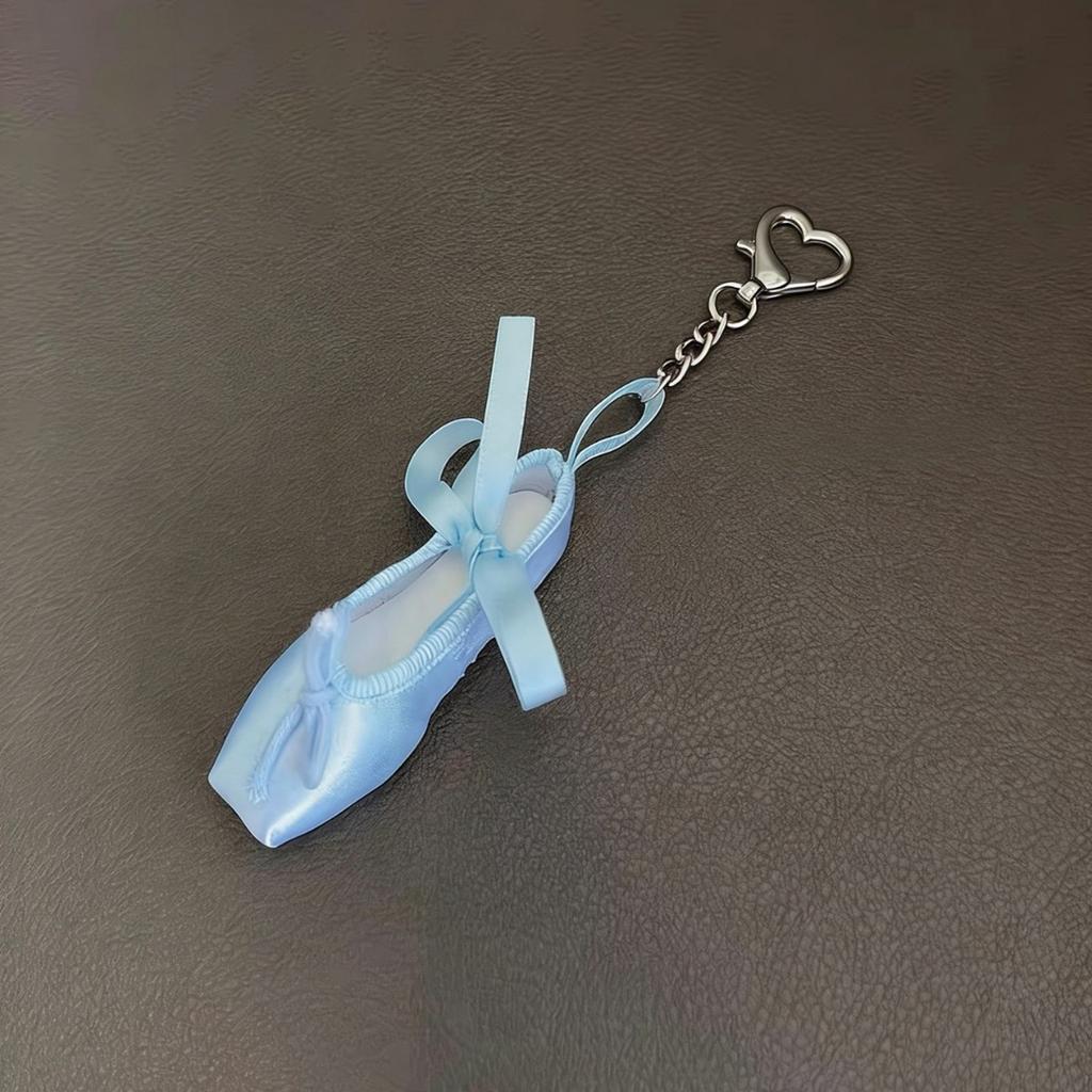 Multipurpose Mini Ballet Shoe Keychain Adornment Bag Hanging Charm for Decorating Handbags Wallets or Car Interiors