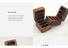Black Walnut Wood Ring/Earring Storage Box, Three Anti-Oxidation Slots