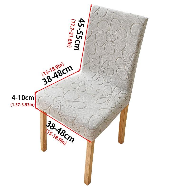 Solid Color Chair Cover Dustproof Non-Slip Floral Pattern Decorative Chair Cover Best Seller High Elasticity Dining Protector