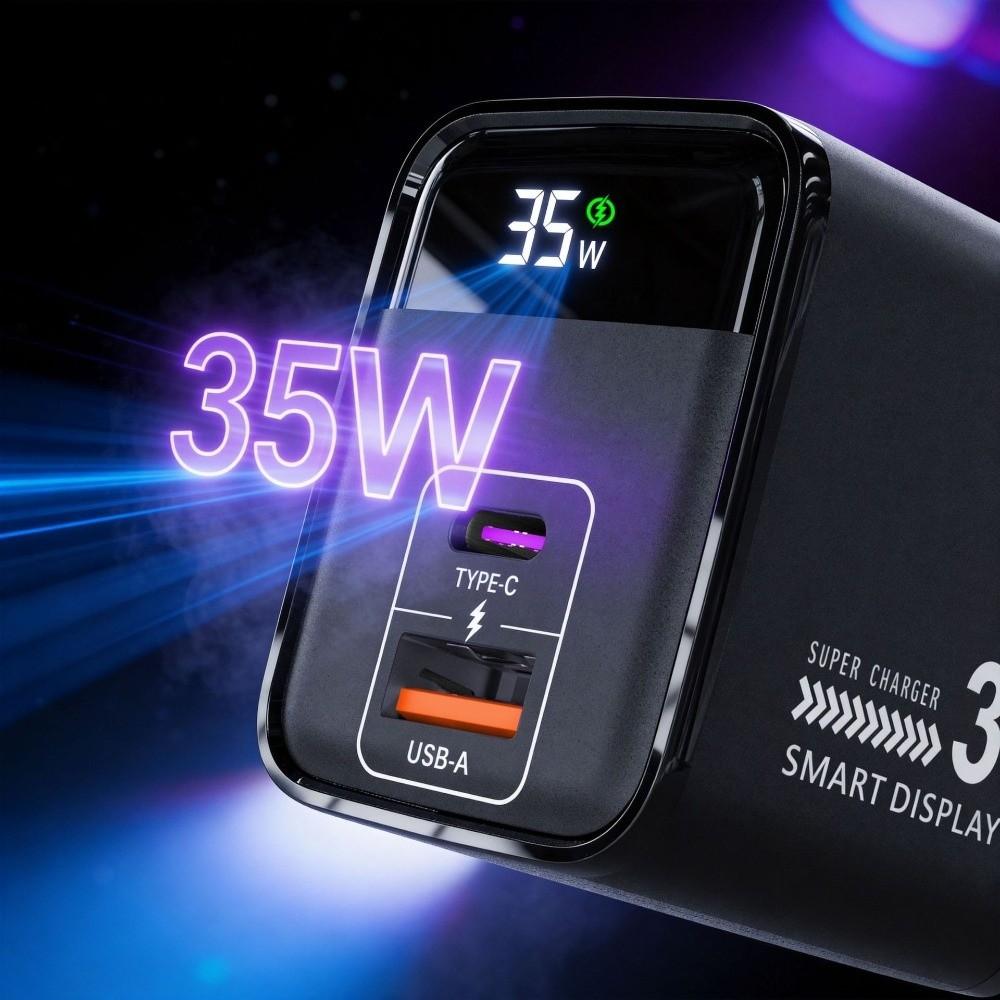 Quick Charge Phone Fast Charger Digital Display Phone Power Adapter Wall Plug