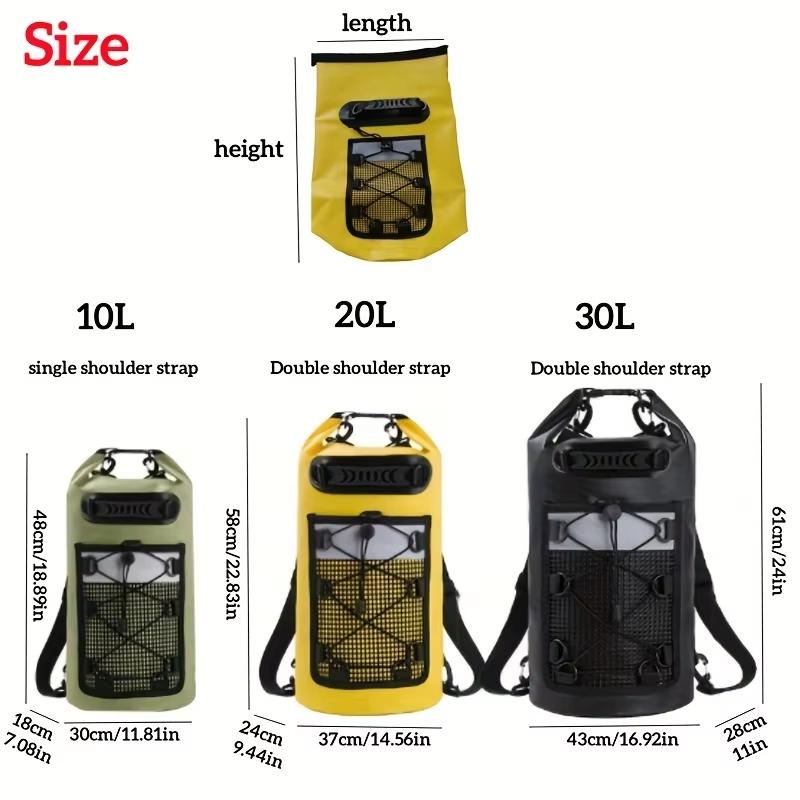 40L Floating Dry Bag for Kayaking Swimming Beach Waterproof Water Sports Rafting Boating Backpack Mesh Kayak Roll Top Travel Bag
