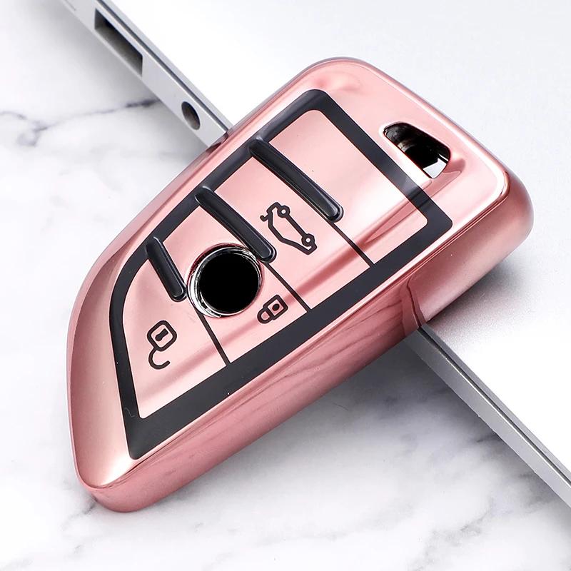 TPU Shell Fob for BMW 2 3 5 7 Series X1 X3 X5 X6 F45 F46 G20 G30 G32 G11 G12 F48 G01 F15 F85 F16 F86 Car Key Case Cover Holder