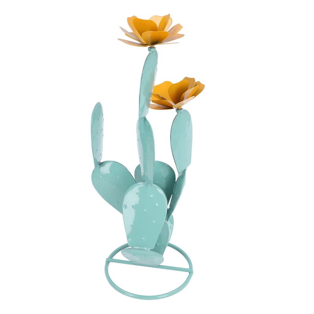 Cactus Statue Decor Iron Art Easy Installation Prickly Pear Cactus Yard Art for Garden Courtyard