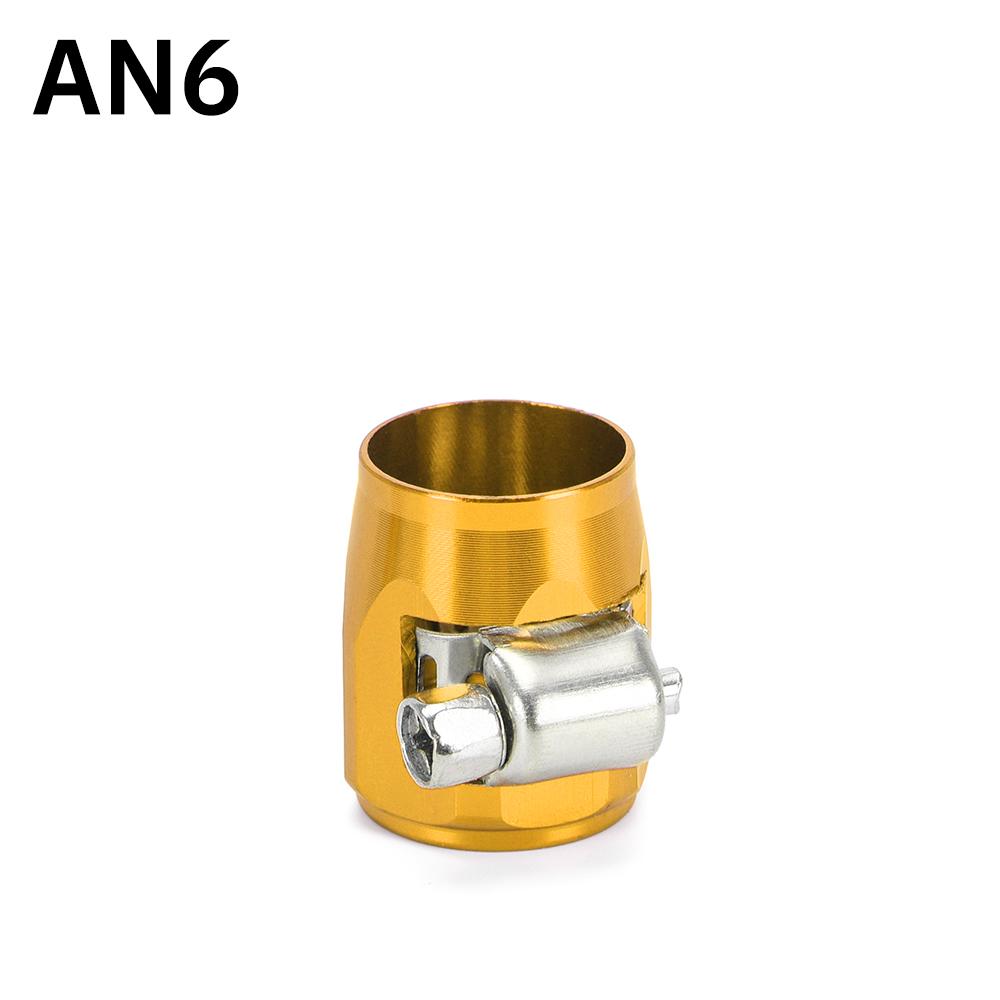 1pcs Hose Clamp AN4 AN6 AN8 AN10 AN12 Fuel Pipe Clip Oil Water Tube Hose Fittings Finisher Clamps Hex Finishers