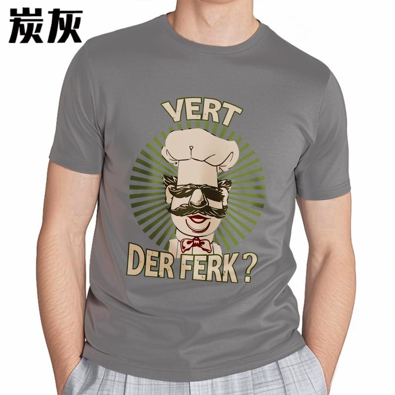 Anime ONeck Unisex Tshirt Oversized Summer Man tshirt Chef With Mustache And Sunglasses Short Sleeve Rock Round Neck Tops