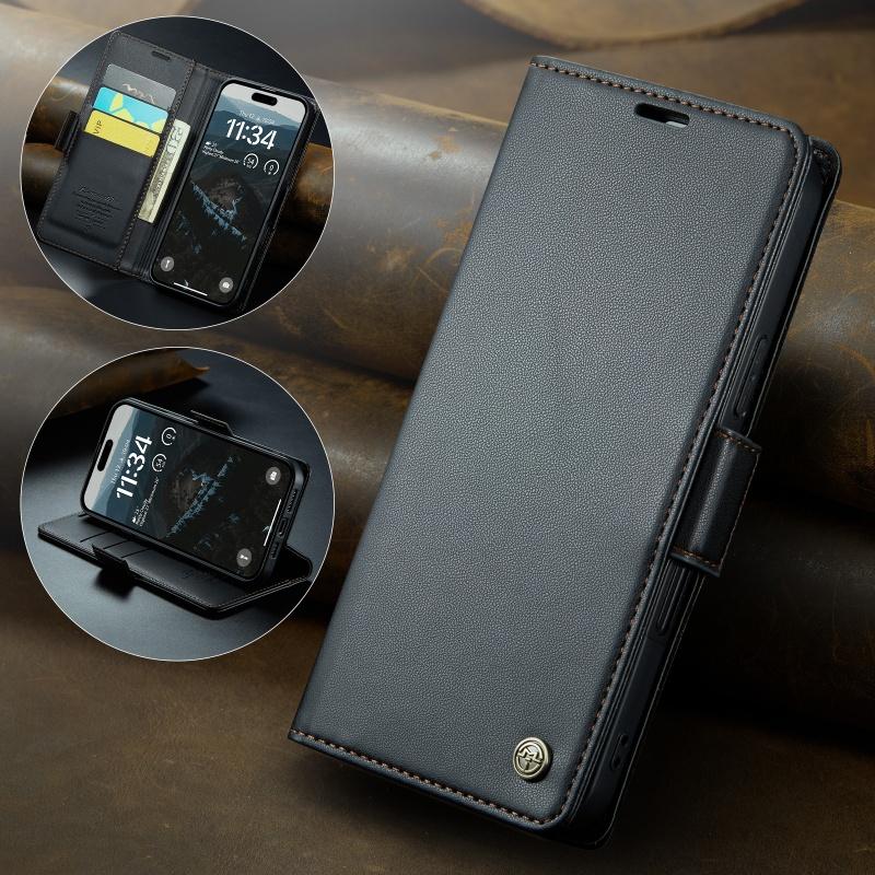 CaseMe Magnetic PU Leather Case For iPhone 17 Air 17Pro 16 15 14 13 12 11 XS XR 8 7 6S SE Shockproof Card Holder Pocket Cover