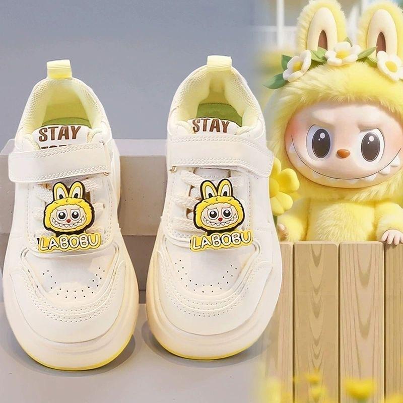 Girls' All-match White Shoes Children's Lightweight Running Shoes Casual Sneakers