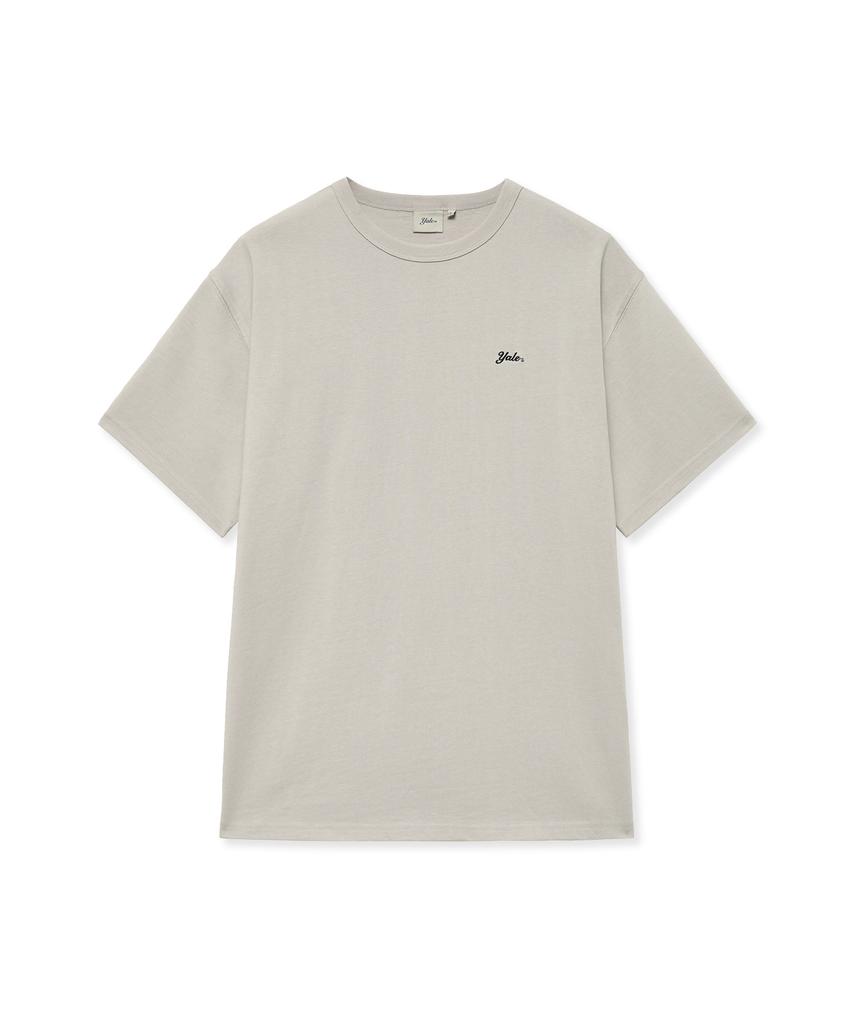 YALE [2Pack] Heavyweight Snell Logo Short Sleeve T-Shirt_White/Warm Gray