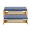 VEVOR Wood Pet Stairs, 2-Step Dog Stairs for Beds, Sofa & Cars, 50 Kg Load Capacity, Floded Flat Design