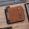 Large Capacity PU Leather Coin Purse Thin Card Holder Portable Men's Short Wallet  Travel