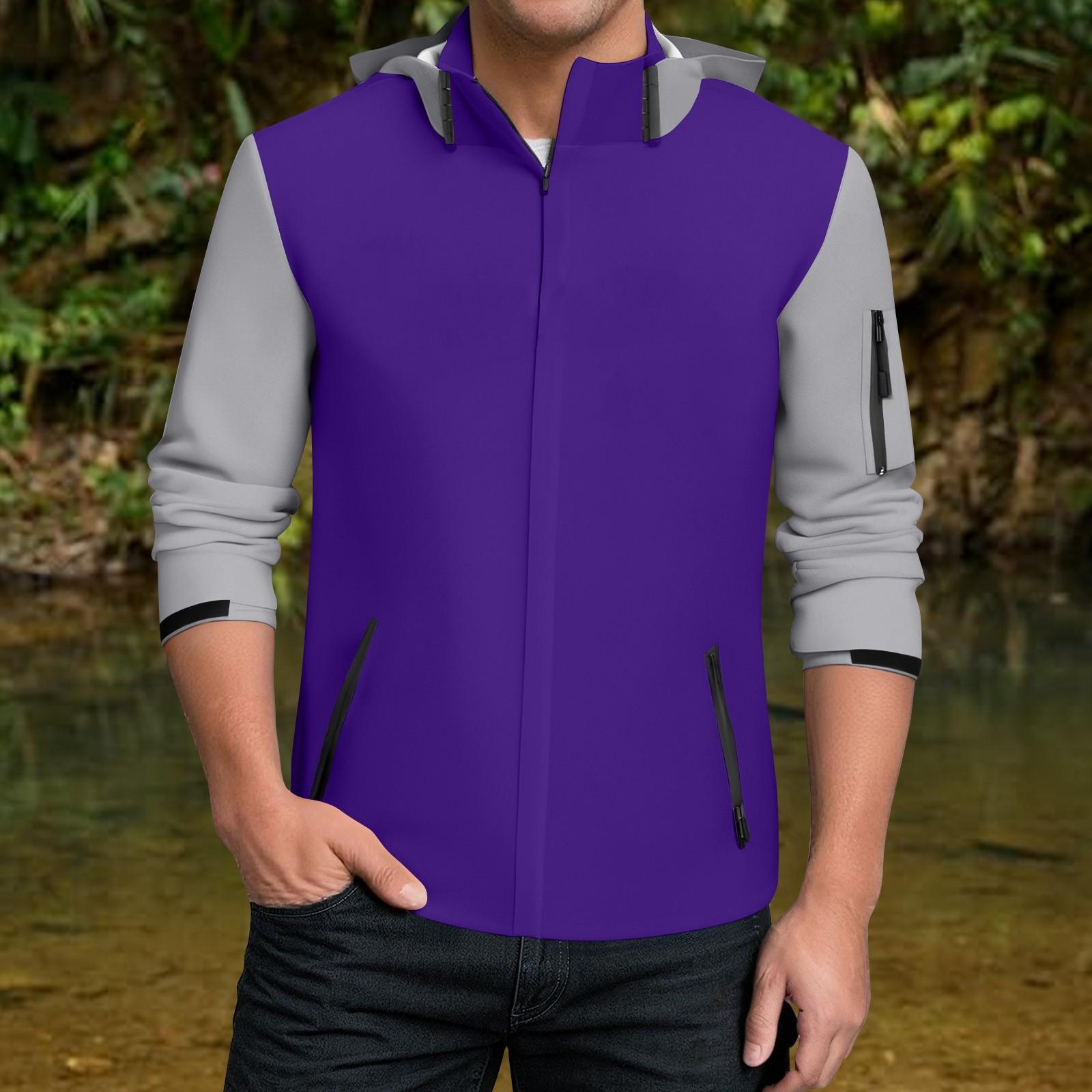 

Мужская водонепроницаемая ветровка, легкий дождевик с капюшоном для повседневной носки S