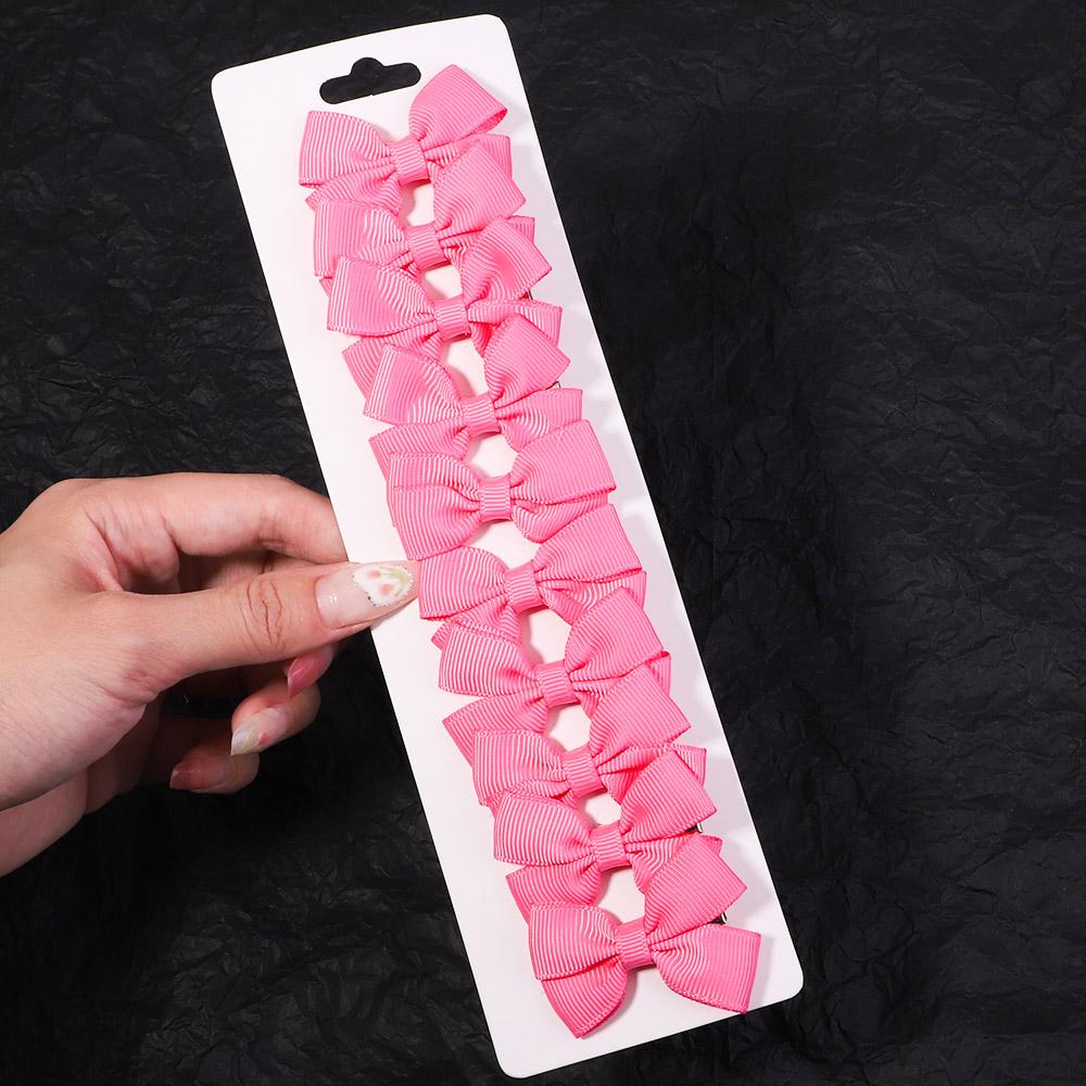 

10 шт./лот 1,9 Мини Однотонные Банты Заколки для волос для Милых Девочек Бутиковые Банты Заколки Аксессуары для волос