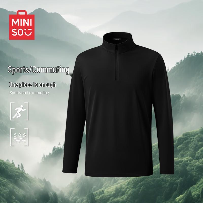 MINISO Men's Quick-Dry Long Sleeve Base Layer T-Shirt