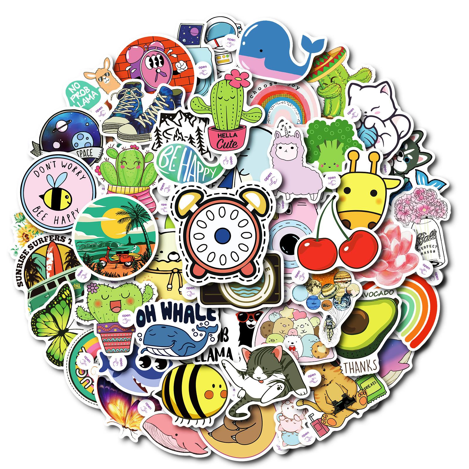

50 High-Value Creative Graffiti Easy To Tear Small Ear Sticker Decoration