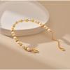K Gold Plated Natural Shell Pearl Elegant Handmade Bracelet For Women