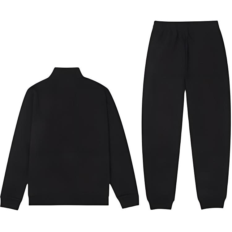 Li Ning Sports Lifestyle Series Solid Color Stand Collar Zipper Long Sleeve Simple Straight Comfortable Long Pants Casual Sports Suit AWEV019-1