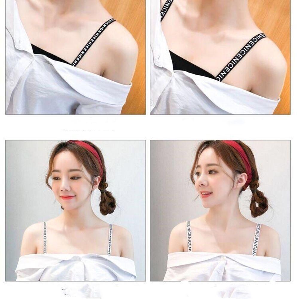 Women Girls Nice Polyester Bra Accessories Women Bra Belt Brassiere Straps Letter Shoulder Strap