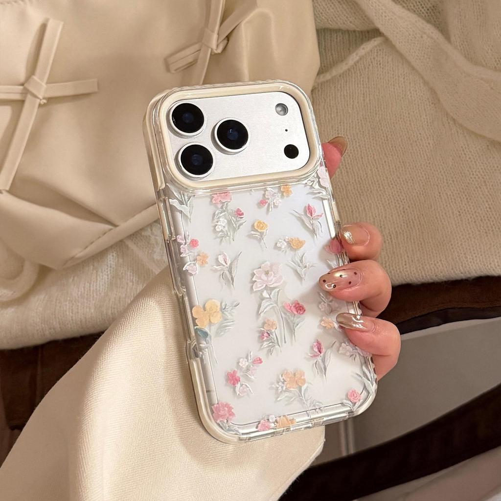 Oil Painting Floral Design Phone Case for iPhone 16, iPhone 17, iPhone 17 Pro Max