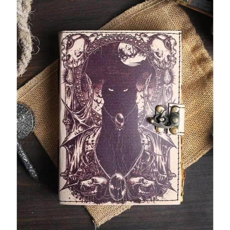 Cat Notebook Diary Vintage Gifts for Men Women Blank Spell Book of Shadows